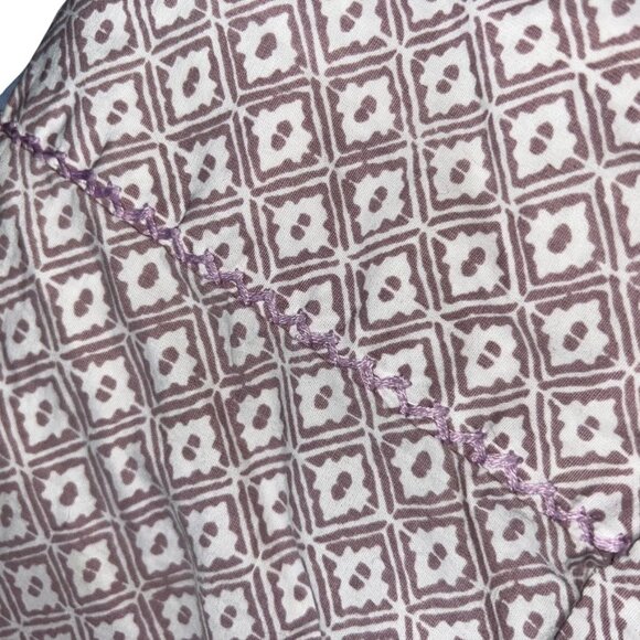 Roberta Roller Rabbit lavender purple Moroccan tile Indian Block KING pillow cas - Picture 3 of 4